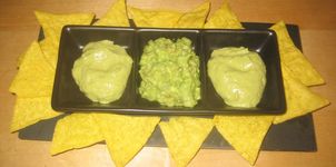 Guacamole en dos texturas